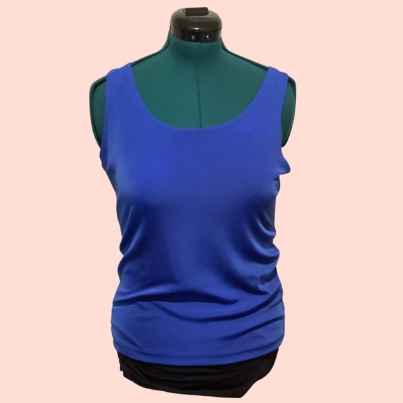 EASYWEAR BY CHICO’S - SHELL  & SWEATER SET - SIZE 2 - SAPHIRE BLUE - Picture 2 of 4